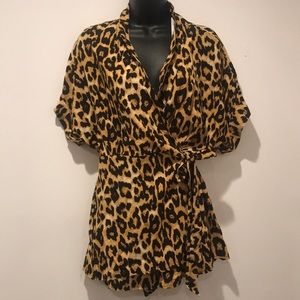 UO ZOE SIDE-TIE WRAP ROMPER